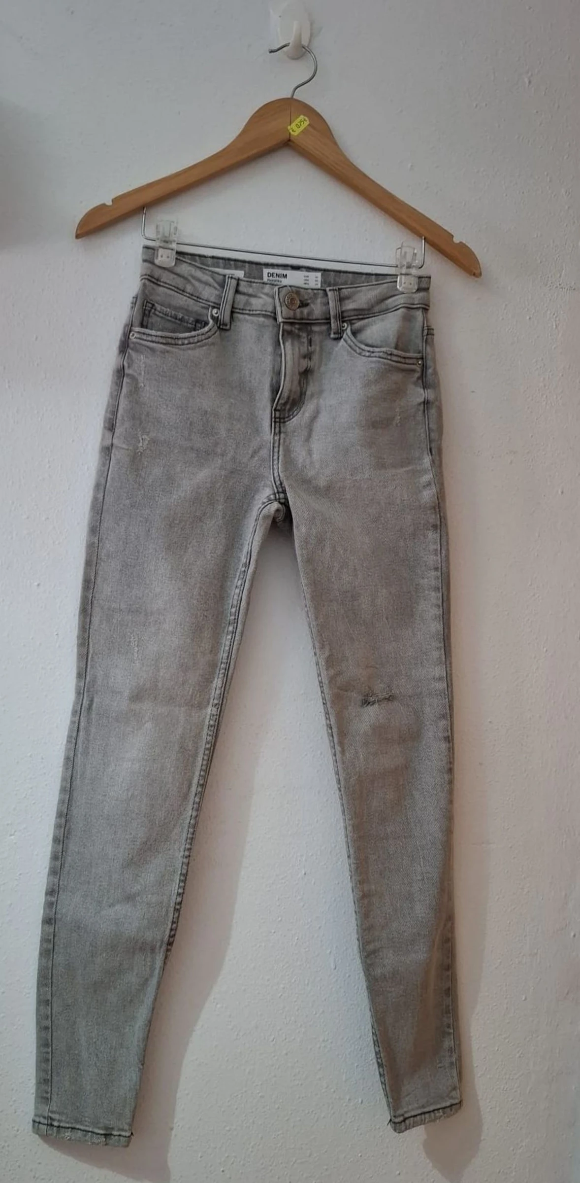 Bershka light grey skinny limit edition Y2K jeans – photo 3